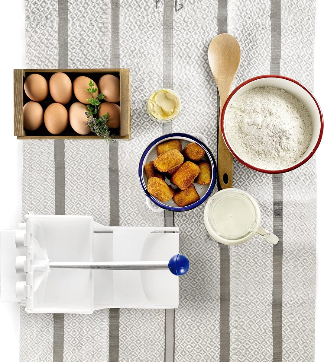 Croquette maker - Small croquettes - White/Red - Plastic