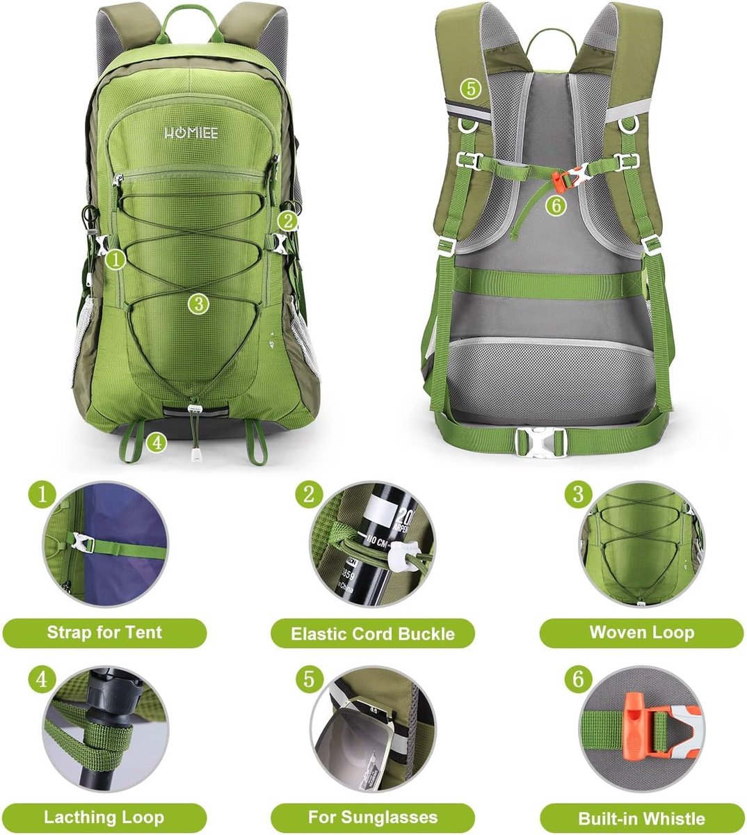 Hiking backpack, 45 litres, waterproof backpack for men and women, trekking backpack, travel backpack, outdoor backpack with reflective strips, for hiking, cycling, climbing, mountaineering and travelling