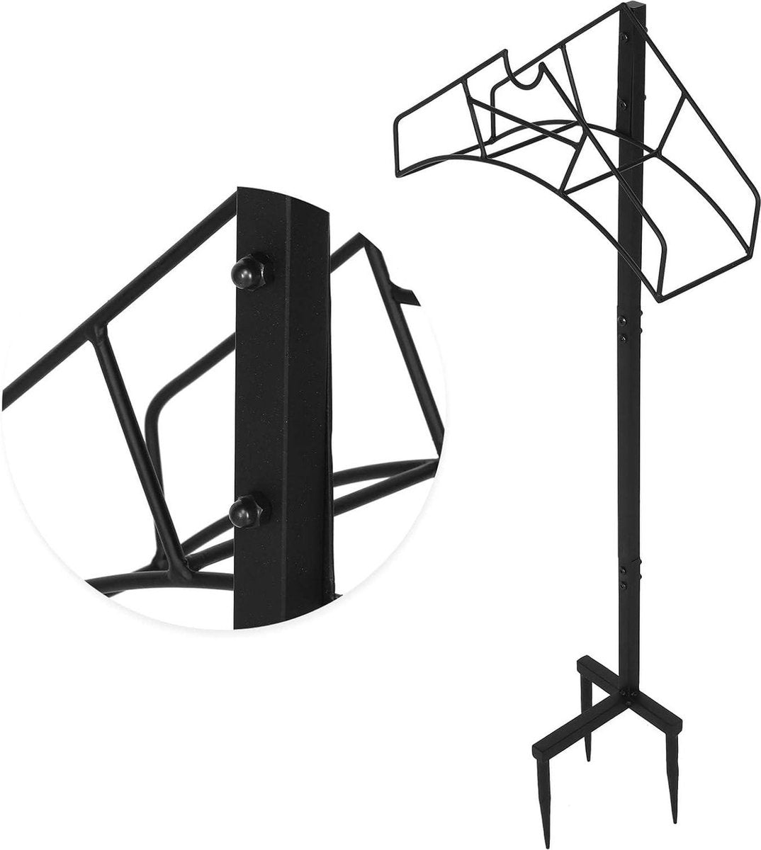 Verticale tuinslanghouder - 39 x 1095 x 17 cm - draagvermogen 50 kg - gereedschapshouder. Tuinslanghaspel