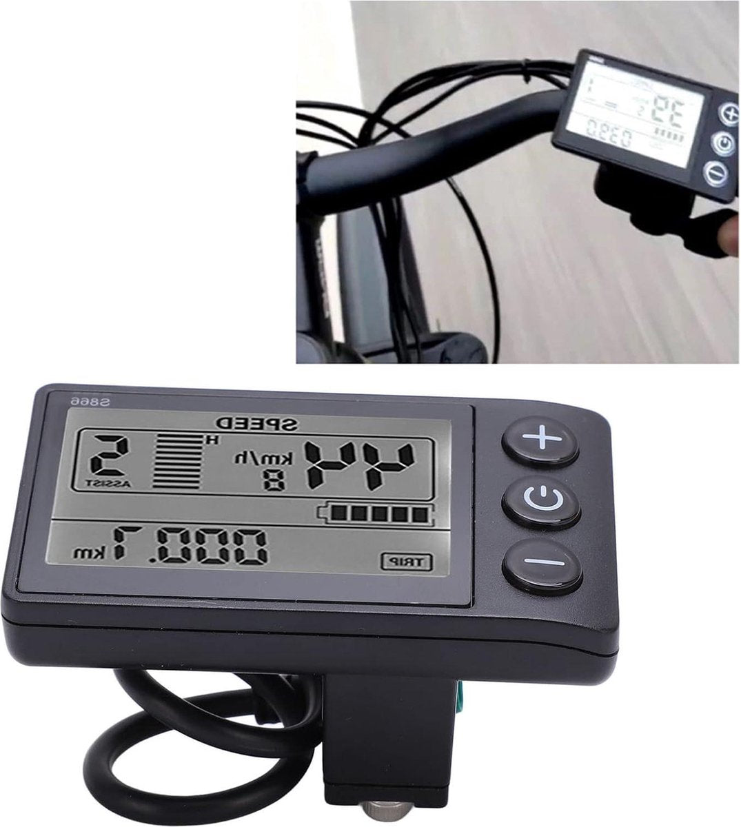 Electric Bicycle LCD Display S866 24V 36V 48V Waterproof Bike Display E-bike Display IP65 Control Panel