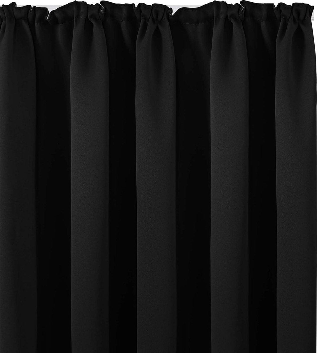 Blackout curtains thermal insulating modern design with eyelets printed - 140 x 138 cm - Halloween black