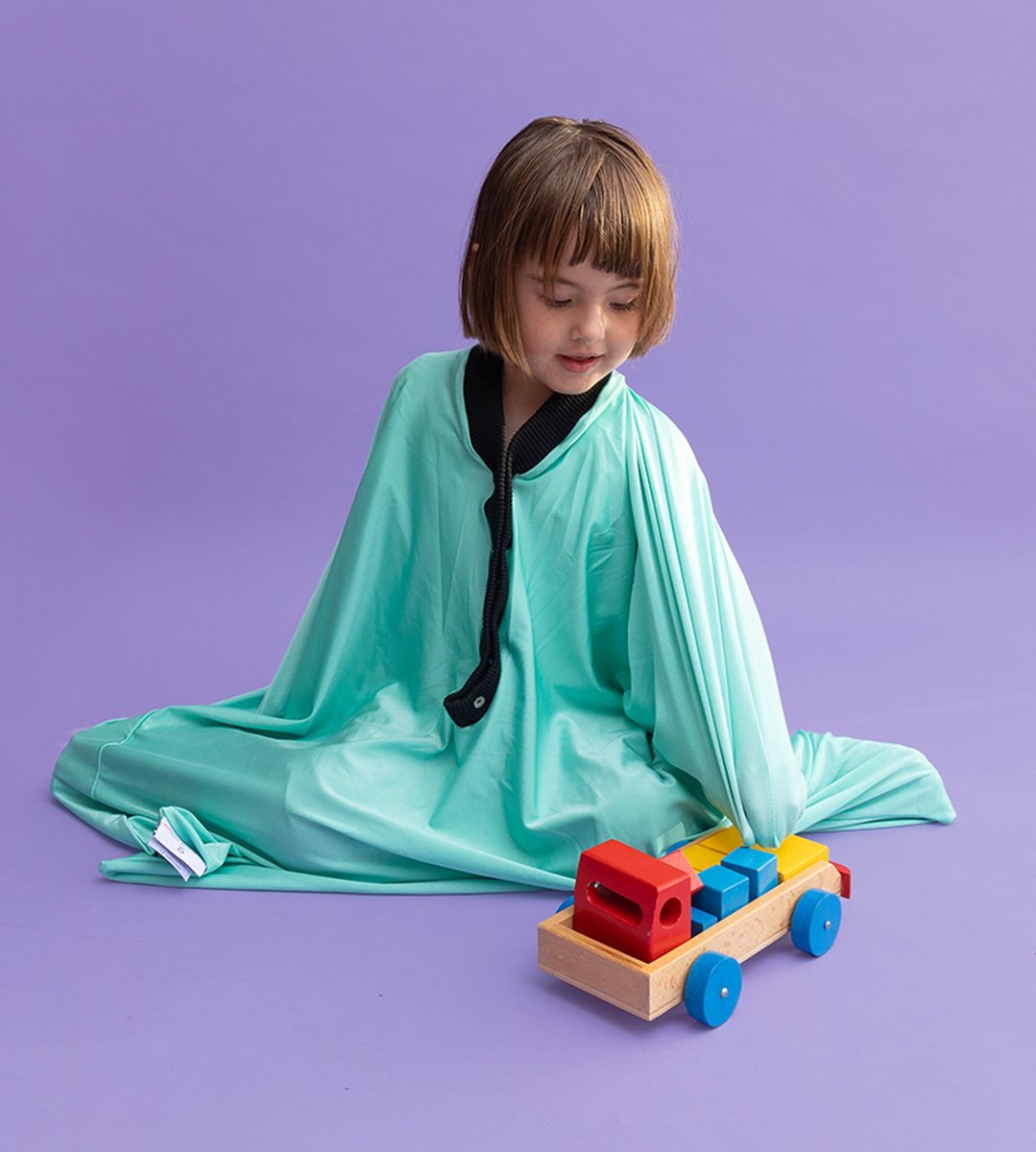 Sensorische Body Sock - Sensory Body Sock - Angst - Verzwaringsdeken - Groen S - Sensorisch Speelgoed - ADHD - Speelgoed - Verzwaringsknuffel - Verzwaringsvest