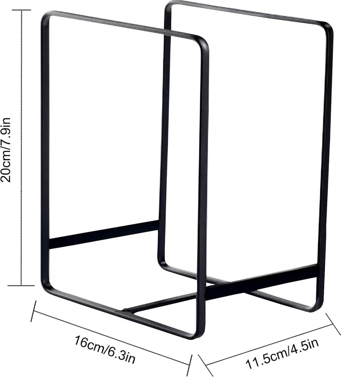 2 stuks bordenhouders, organizer, kast, multifunctionele bordenstandaard, keukenkast, opbergrek, afdruiprek, servies voor borden, potdeksel, snijplank, houder, zwart (L)