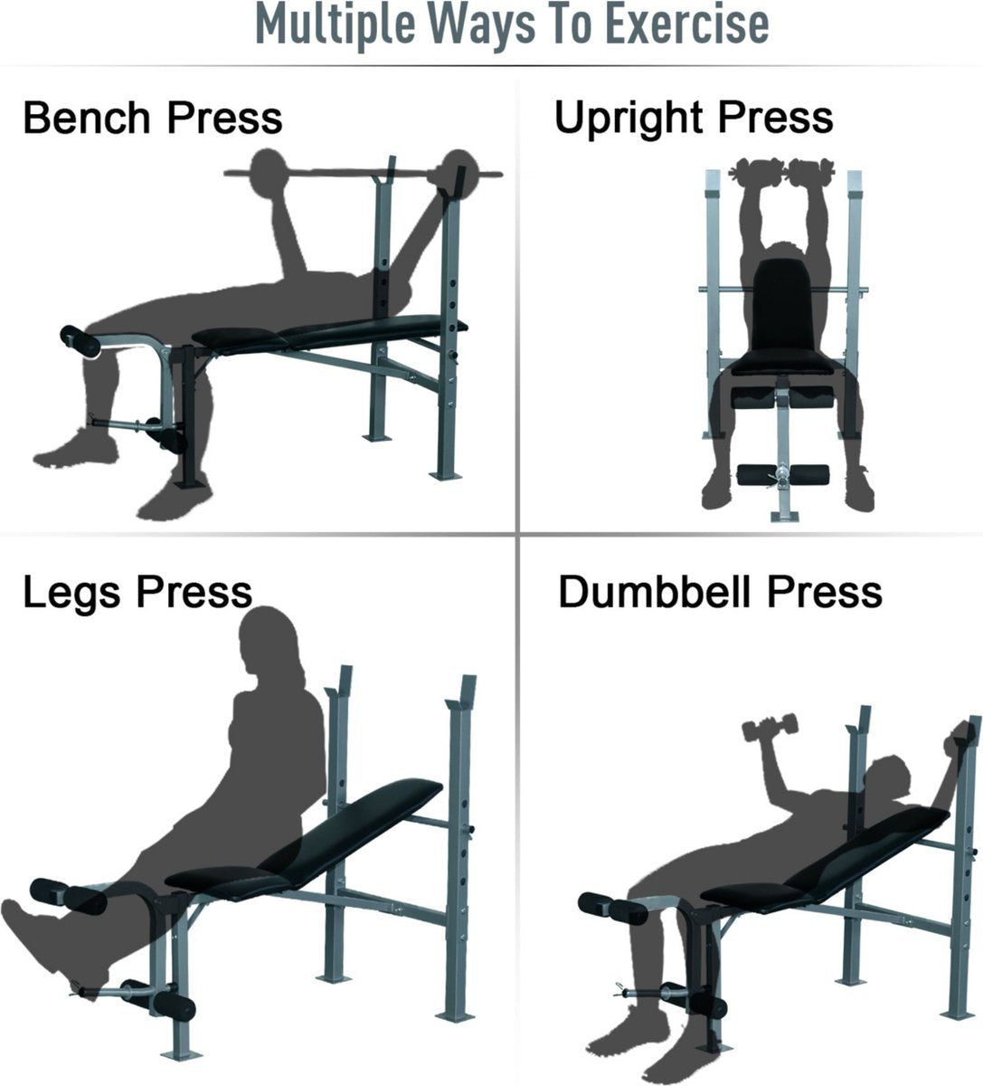 Fitnessbank - Bankdrukbank - Krachttraining - Fitnessbank - Bench press - Leg Curl