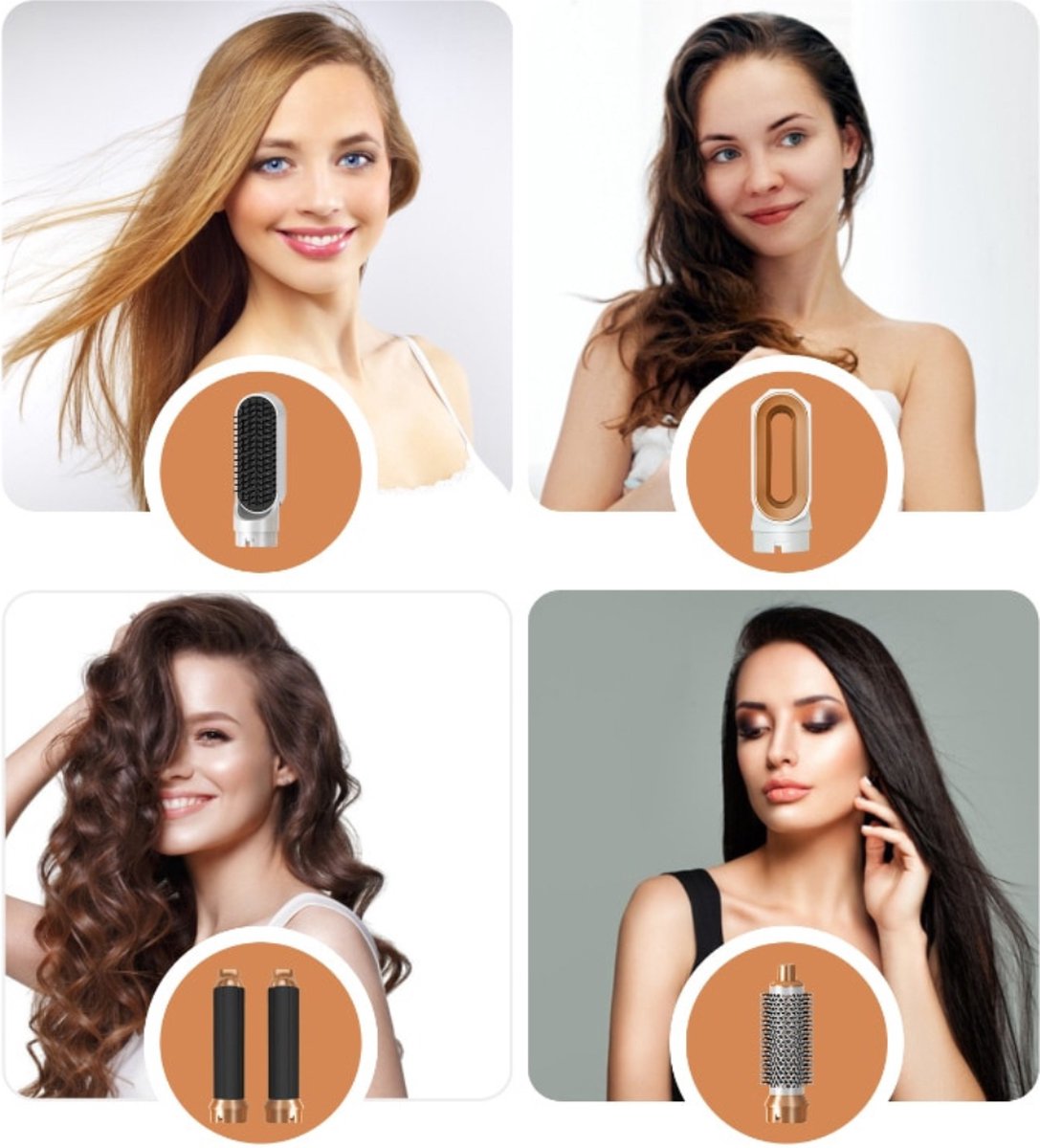 5-in-1 Multi Styler - Krultang 5-in-1 - Föhnborstel - Krultang - Styler - Opbergcase