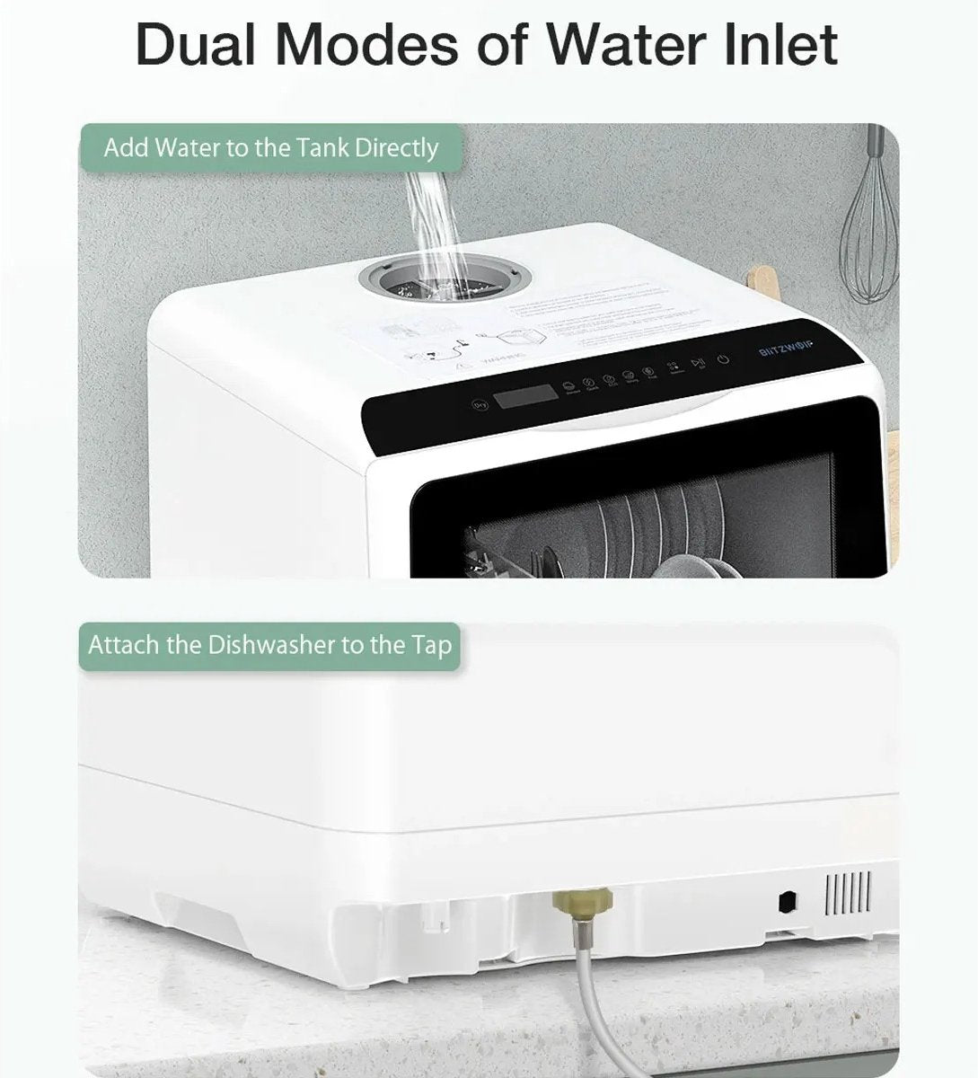 Mini vaatwasser - Kleine vaatwasser - Smalle vaatwasser â€“ Met APP â€“ 900W - 5L - Keukens - Camping vaatwasser - Mini afwasmachine - Caravan - Camper - Camping vaatwasser