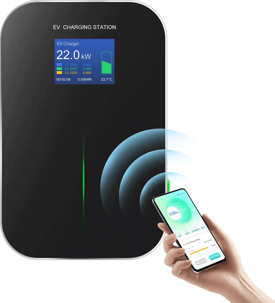 Besen Laadstation - 3 Fasen - 11 kW - 6M Laadkabel - App