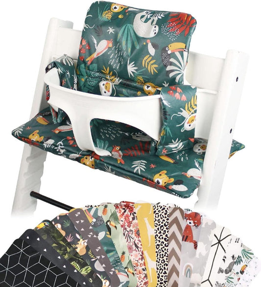 Cushion for Stokke Tripp Trapp - Handmade in Europe - Green Color - Compatible with Stokke Tripp Trapp Trip Trap Chair