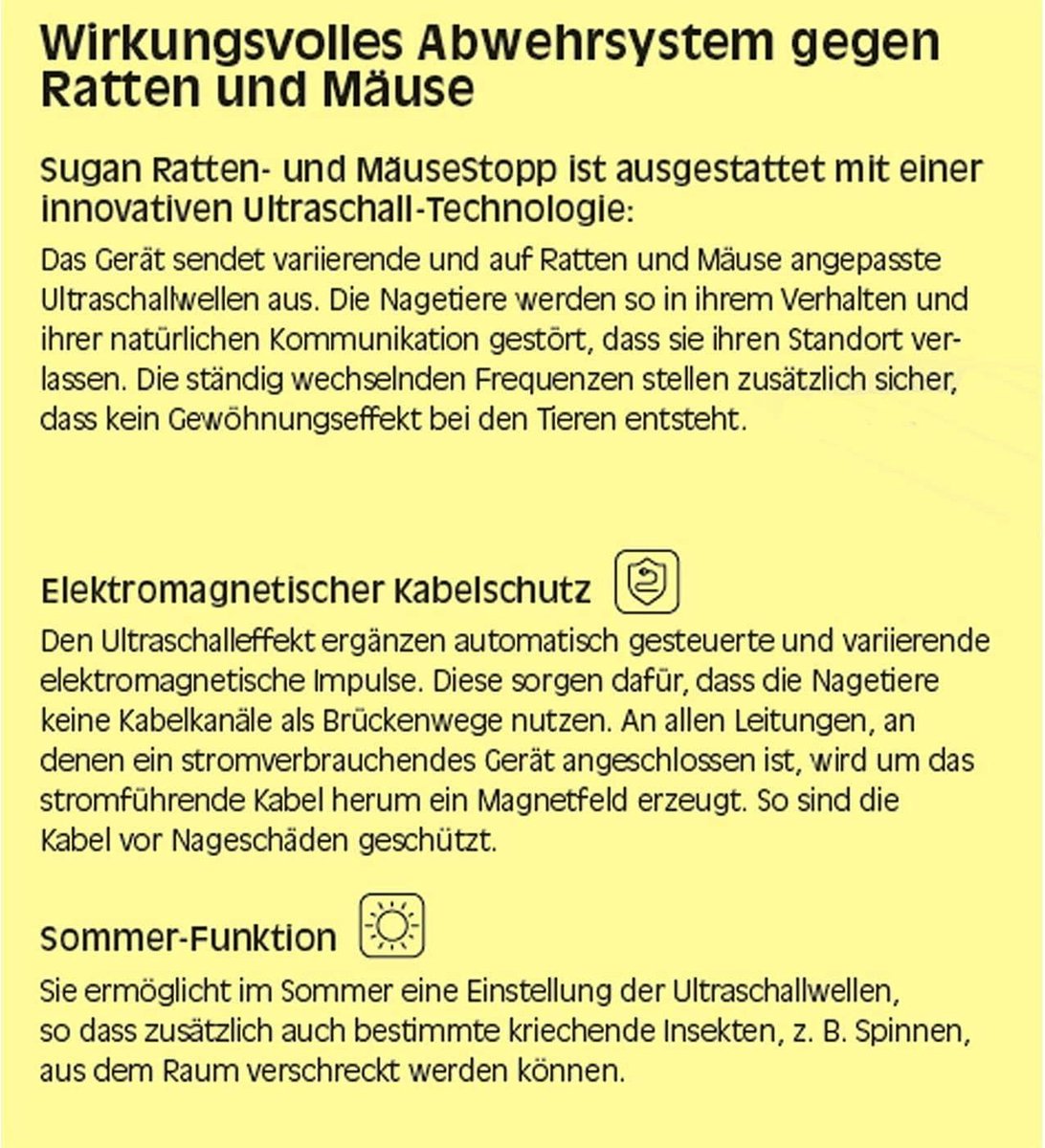 Ultrasound device 30 m² against rats and mice in white - Neudorff Sugan