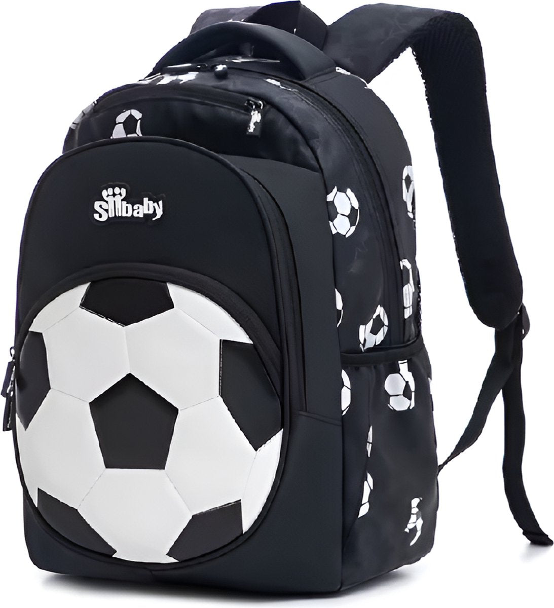 E-Shop4u - New Oxford Football School Bag for Boys | Durable, Comfortable & Stylish - Black White