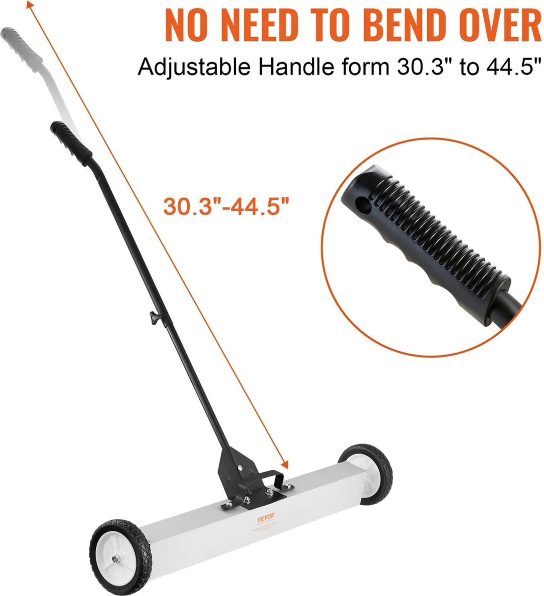 Eszenzics™ Magnetische Veegmachine Pro5 - Industriële Professionele Magneetbezem - Extra Sterk - 75cm breed - Bezem t.b.v. metalen - Voor Binnen en Buiten