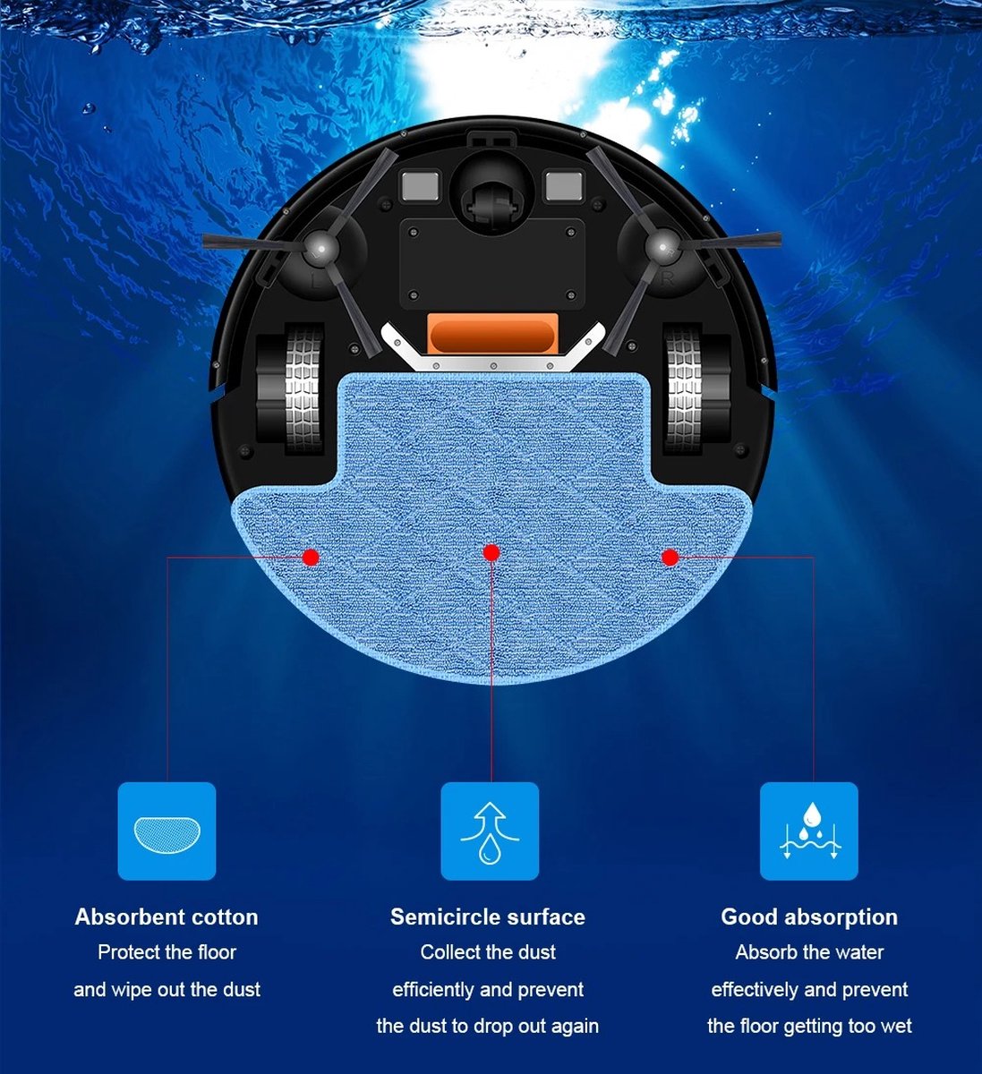 V3S PRO Robot Vacuum Cleaner - Smart Mapping - New Powerful Model - Dry and Wet Mopping Combo - WiFi App - Brushless Motor - Works with Alexa and Google Assistant - Ideal for Pet Hair - Carpet - Hard Floor