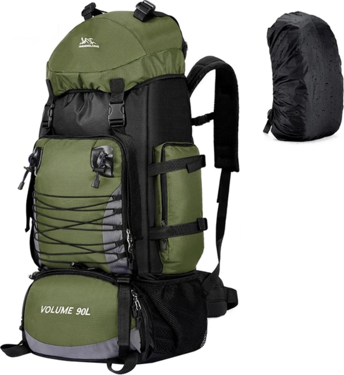 E-Shop4u® - 90L - Rugzak - Backpacks - Militair - Tactische - Rugzak - Groen - Outdoor - Survival - Wandelen - Trekking - Klimmen - 90 Liter - Backpack Organizer