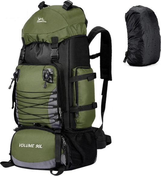 E-Shop4u® - 90L - Rugzak - Backpacks - Militair - Tactische - Rugzak - Groen - Outdoor - Survival - Wandelen - Trekking - Klimmen - 90 Liter - Backpack Organizer