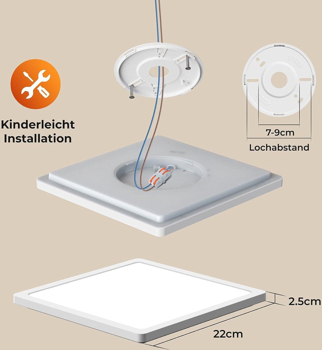 Plafondlamp met radar bewegingsmelder - 18W - Afstandsbediening - Bewegingssensor - Badkamer - Hal - Trap - Toilet - Garage - Kelder - Balkon - 22cm