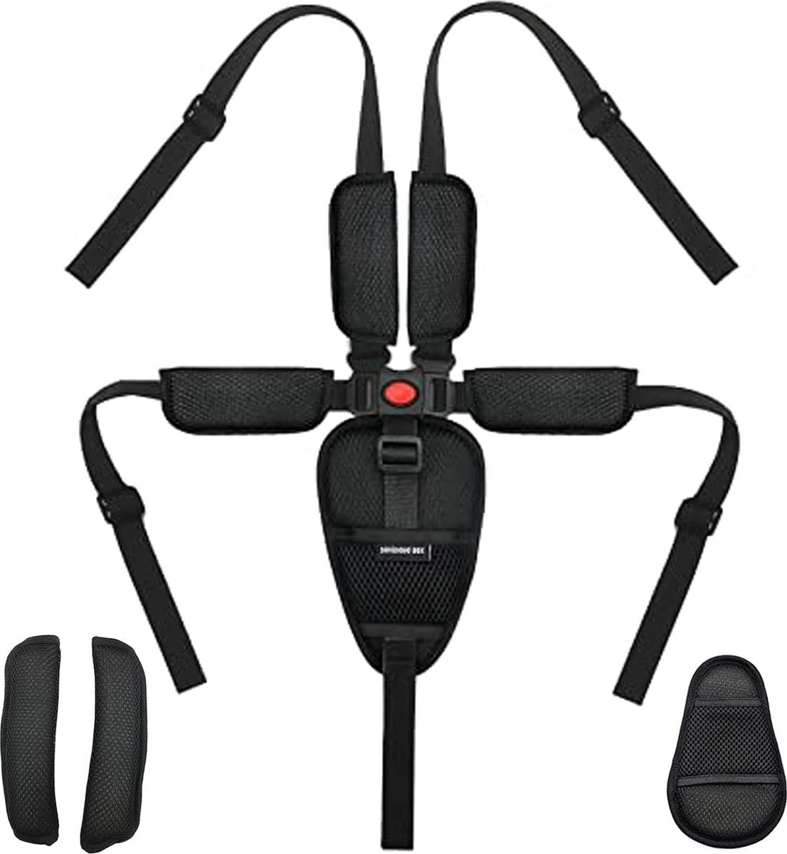 Baby safety belt, 5-point harness, stroller seat belt, pram buggy strap, suitable for stroller, high chairs, shoulder pad car, buggy strap, baby protection, shopping cart