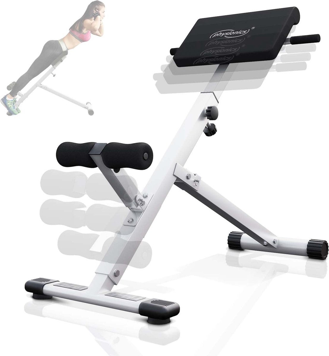 Inklapbare rugtrainer/buikspiertrainer - Max. 120 kg