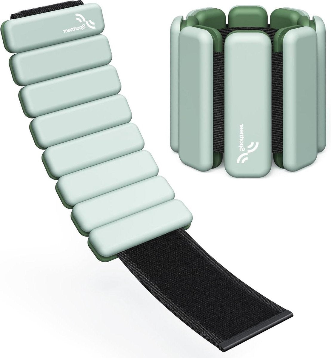 Portable weight cuffs - set of 2 (0.5 kg and 1 kg) - for men and women - ankle weights for yoga and aerobics. Gewichtsmanschetten