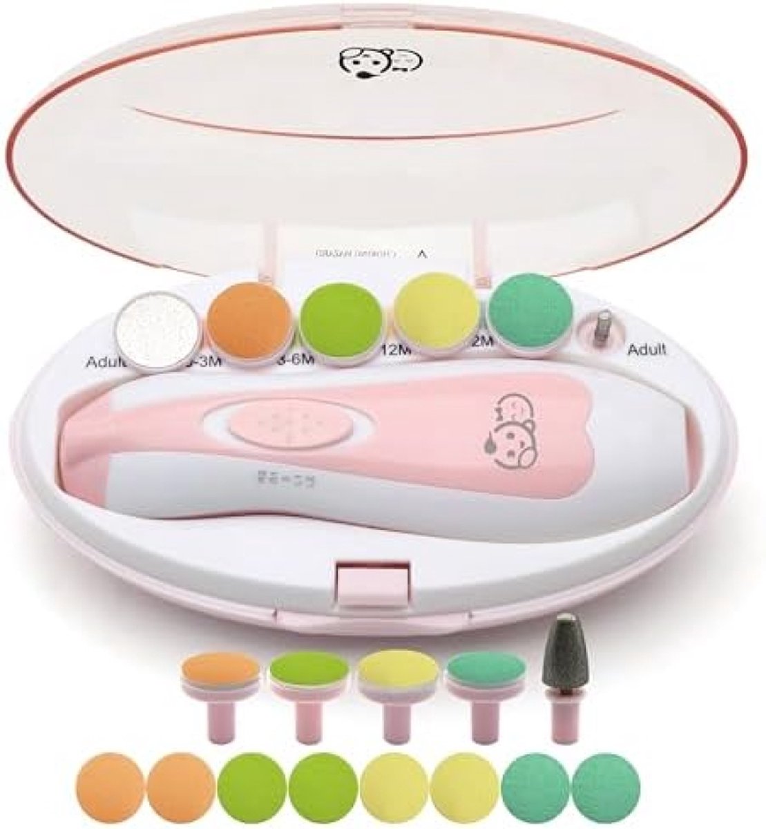 21-in-1 babynageltrimmer, veilige elektrische babynagelvijl, 13 extra tools, babynagelverzorgingsset