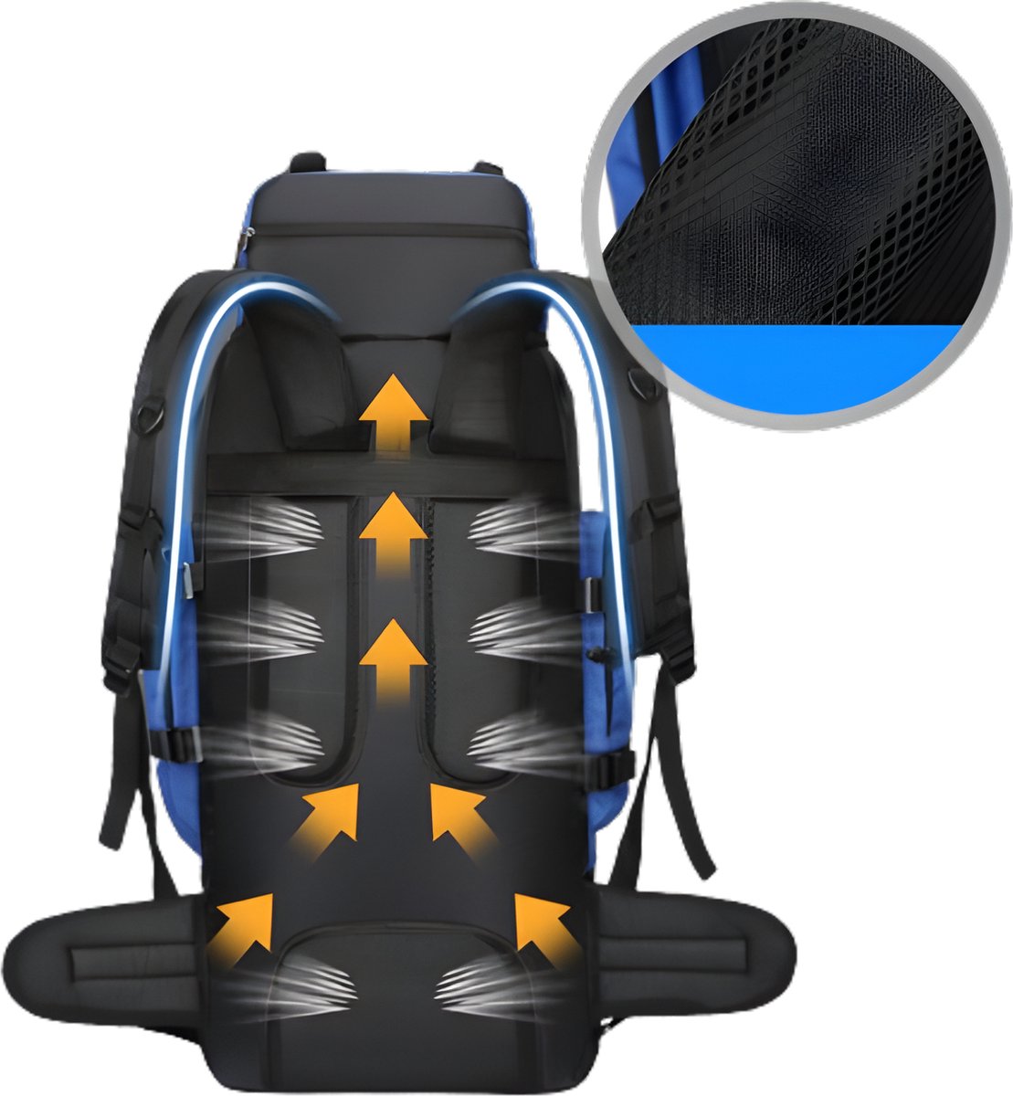 E-Shop4u® - 90L - Backpacks - Backpack - Waterdicht - Wandelen - Camping - Rugzak - Regenhoes - 90 Liter - Outdoor - Klimmen - Trekking - Rood - Backpack Organizer
