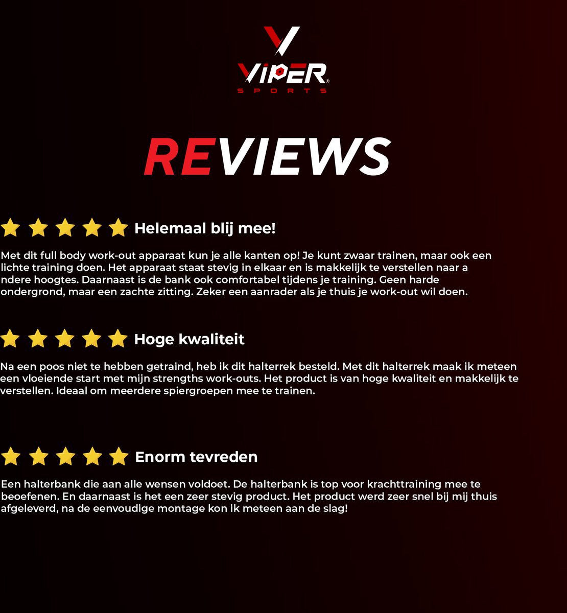 Viper Sports halterbank – Fitnessbank – Verstelbare rugleuning – Uiterst geschikt voor gewichten – Incl. Beenhouder – Zachte handgrepen – PU kussens – Triangel structuur – Inklapbaar - Zwart - 182x116x112cm