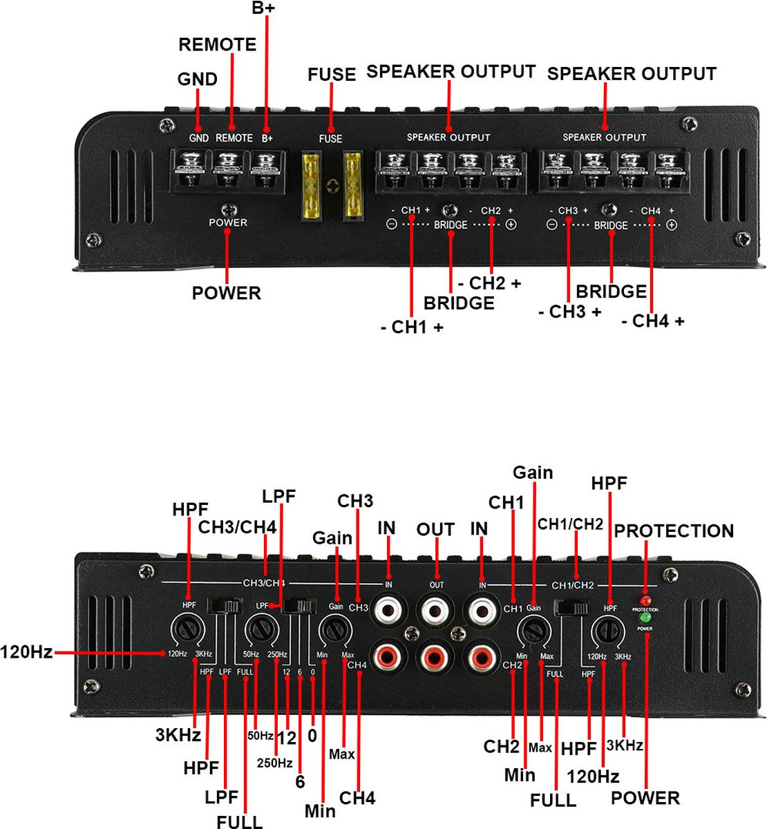 Andeman AS-5040 Car Amplifier 4-channel stereo amplifier