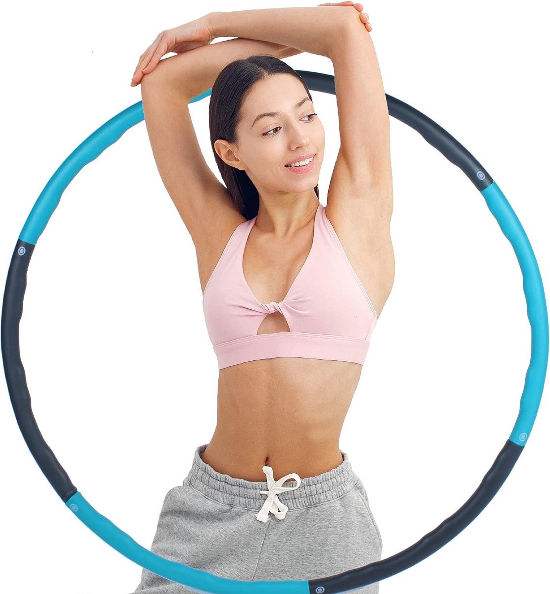 Dragon Hula Hoop TB0802 Gymnastiek Hoepel Afneembare Fitness Hoepel voor Sportoefeningen voor Volwassenen en Kinderen 6 secties Thuistraining Hula hoop