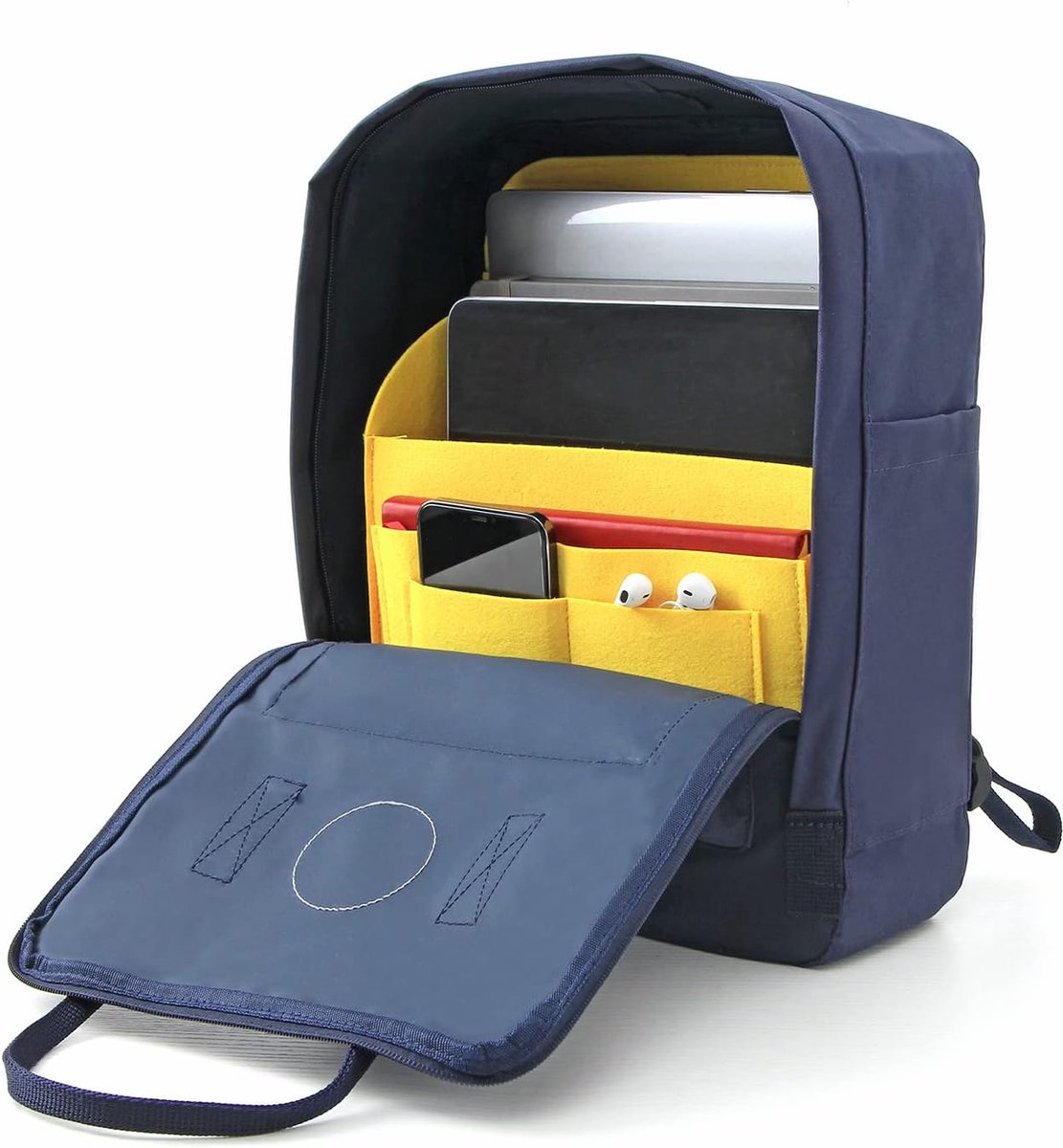 Felt multifunctionele organizer voor Fjällräven Classic 16L rugzak, 26 x 10 x 35 cm, geel