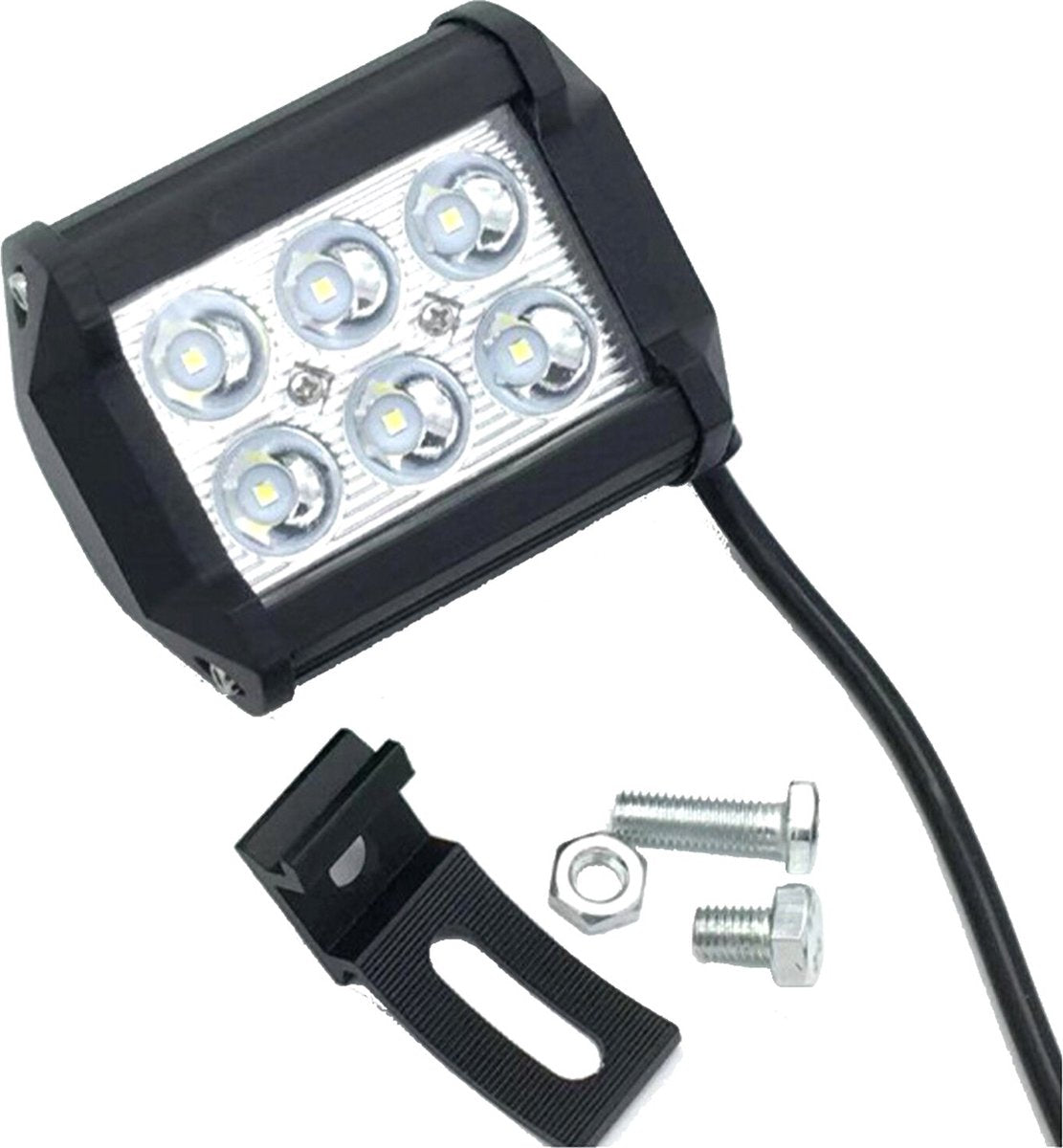 (2 Stuks) 18 Watt 12V LED-lamp voor offroadverlichting Verstraler werklamp IP67 | 6000K | SUV | ATV | Boot | Bus |