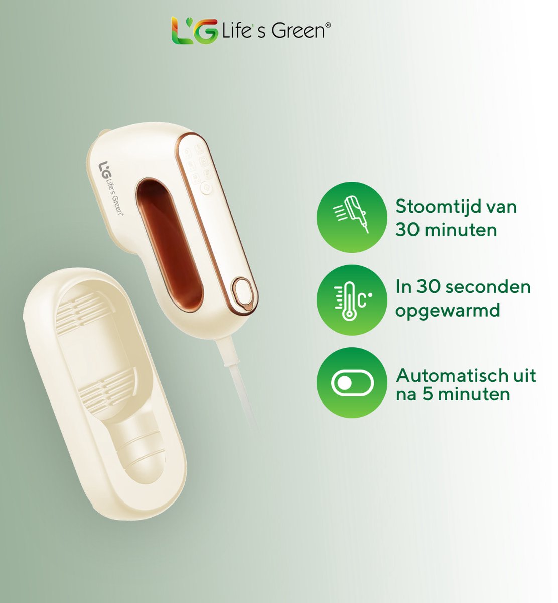 Life's Green® Garment Steamer - With Hand Steamer - Steam Iron - Garment Steamer