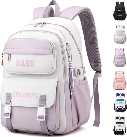 Schoolrugzak voor meisjes, tieners, jongens, multifunctionele waterdichte tas, dagrugzak, grote schooltas voor meisjes en dames