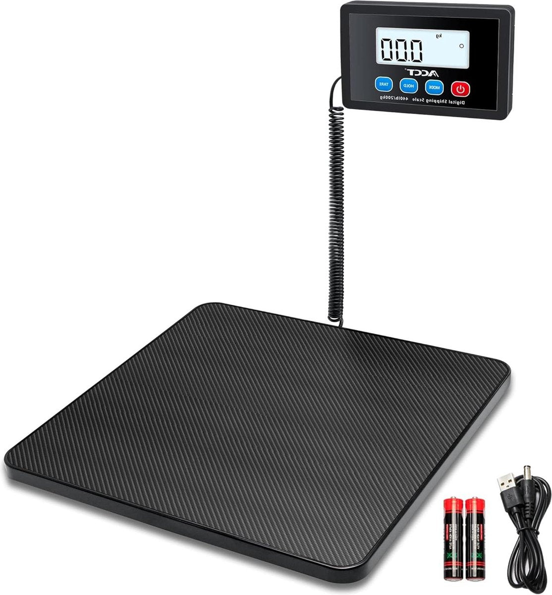 Digital postal scale 440 lbs with hold tare function auto-off - shipping scale for parcels small shops luggage office