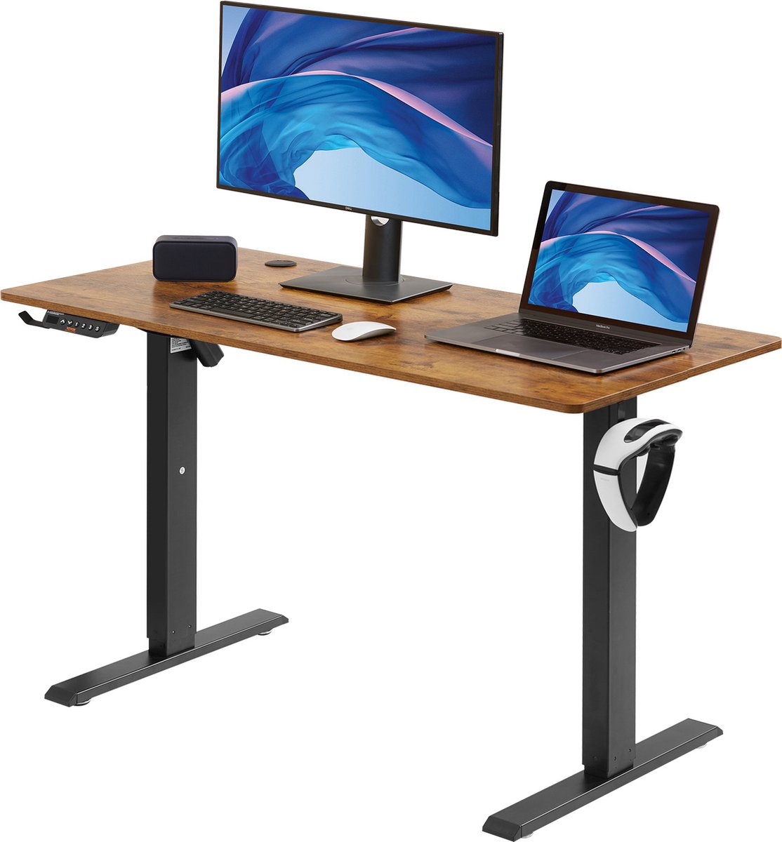 EliteNest® - Zit Sta Bureau Elektrisch - In Hoogte Verstelbaar - Geheugenstanden - Digitaal Display - Anti-Botsing & Kinderslot - Kabelbeheer - Modern & Duurzaam Design - 140 cm x 70 cm