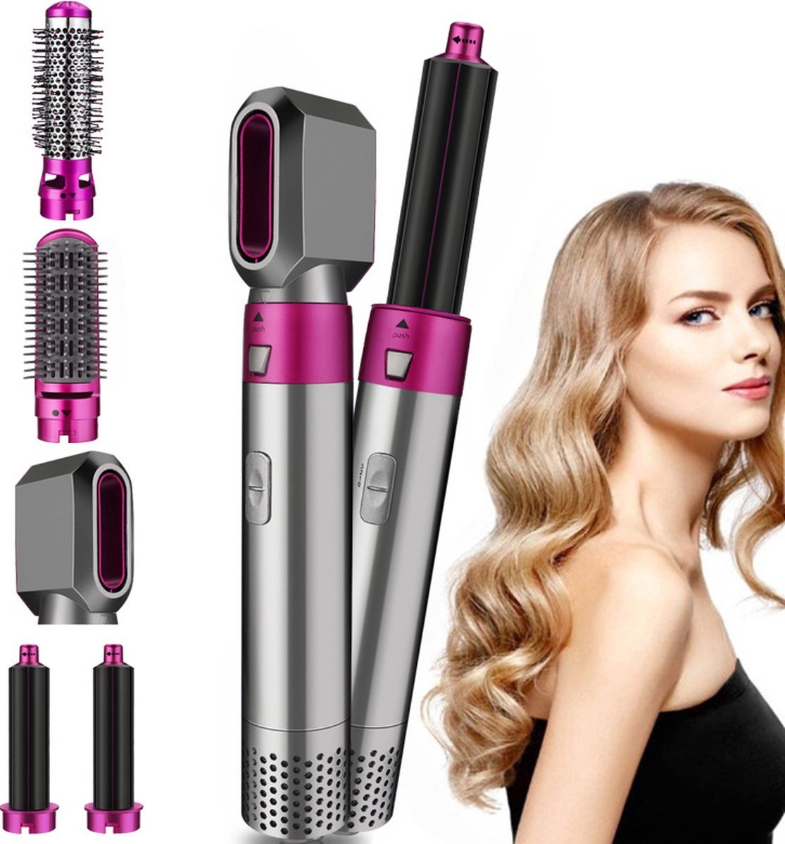 Heteluchtstyler 5-in-1 Airwrap Föhn Krultang