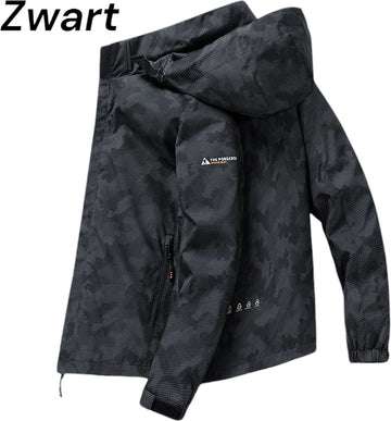 Aventury® Windjack - Windjack Heren - Regenjack - Regenjas Heren - Regenjas - Outdoorjassen - Maat L - Zwart