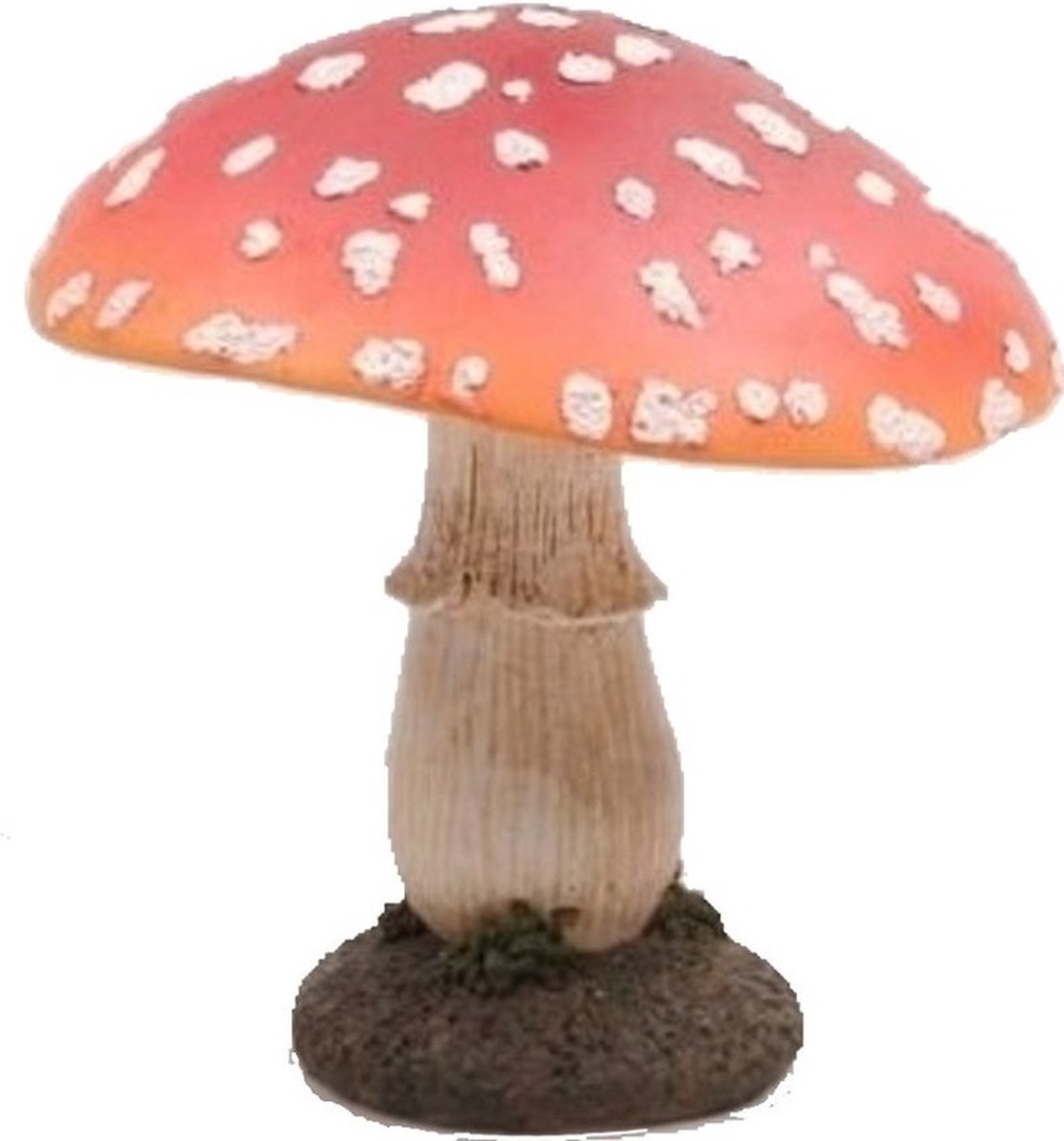 3x paddestoel decoratie beeldje van polyresin 15 cm - Herfst decoratie beeldjes voor binnen/buiten