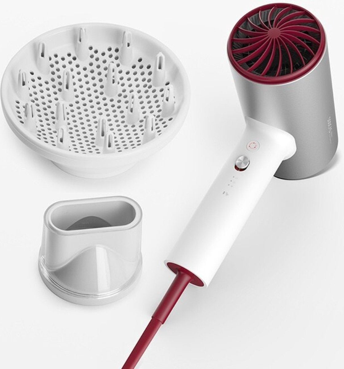 Haardroger met diffuser - Haardroger - Föhn met diffuser - Haardroger krullen - Haardroger - Ionisch - 4 standen - 1800W - Föhn - Föhn met diffuser krullen