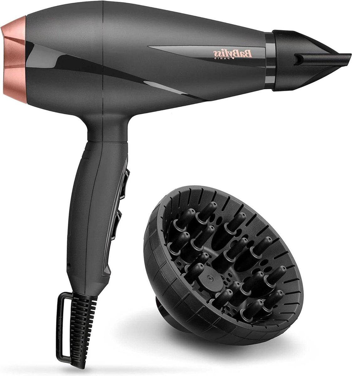 Smooth Pro 2100W Hair Dryer with Diffuser - Powerful AC Motor - Smooth Shiny Hair - Anti-Frizz Function - Cool Shot