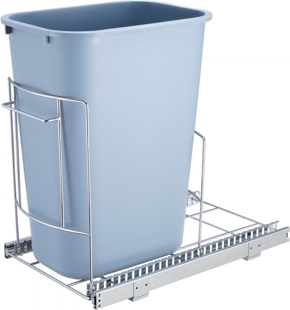 Pull-Out afvalemmer onderbouw keukenafvalbak met push-handgreep 16 kg draagvermogen Heavy-Duty vuilnisrecycling prullenbak voor keukenkast onder gootsteen