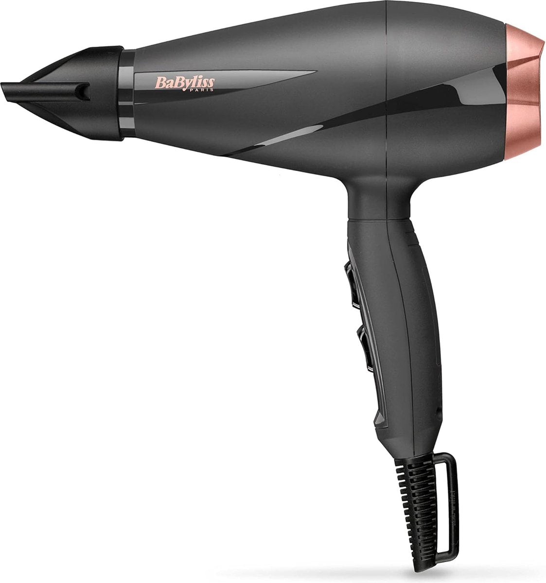 Föhn - Smooth pro - Ionische technologie - 2100W - AC motor - Inclusief blaasmond - Met diffuser - Lichtgewicht - 2.5 meter snoerlengte - Donkergrijs roze -