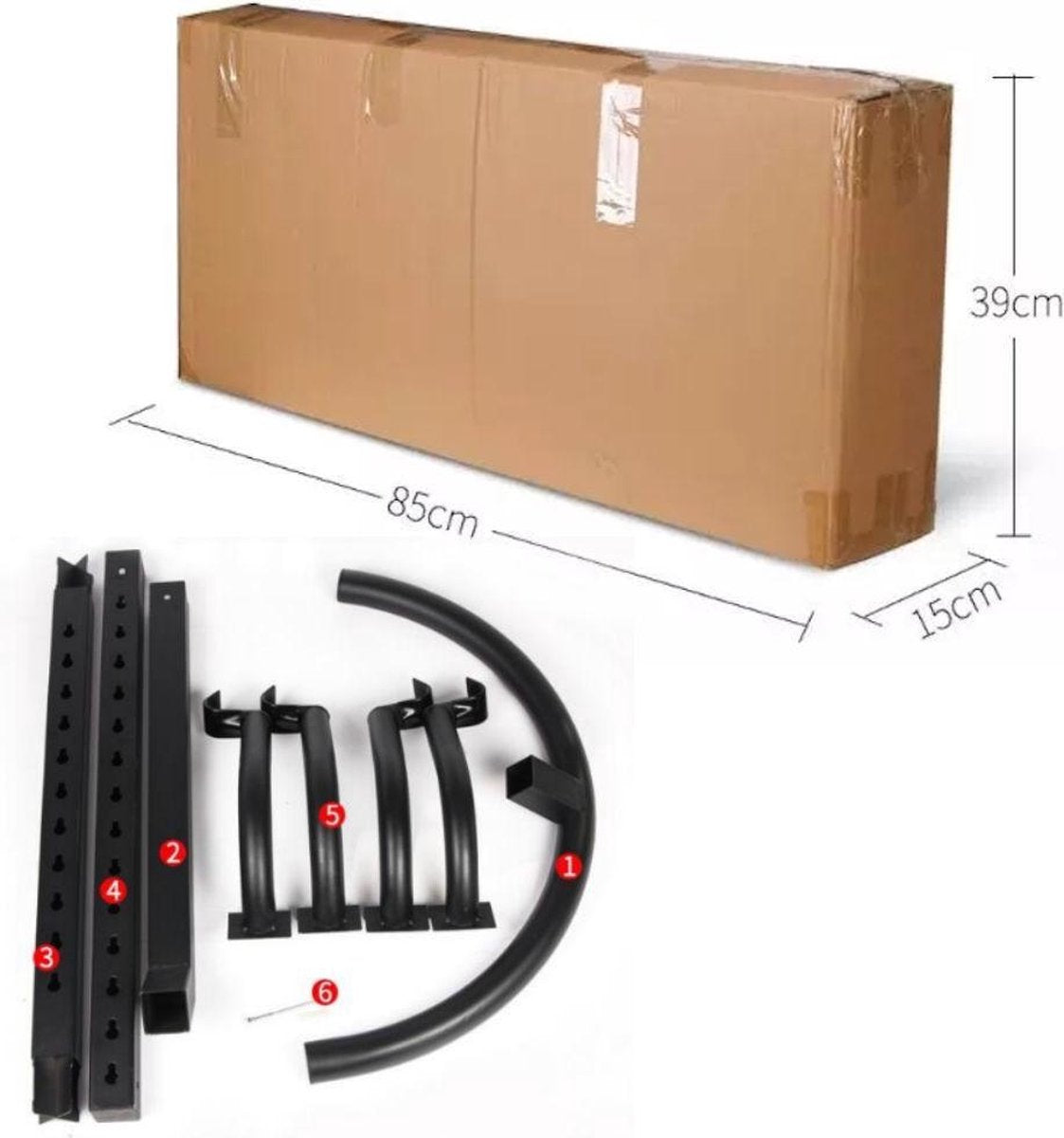 Standing bike rack for 2 bicycles - Hanging 2 bicycles one above the other - Bicycle rack hanging system - 220 Cm