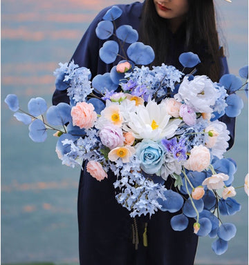 Zijden Boeket – 50-115 cm hoog – 15 stelen - doe-het-zelf boeket – DIY – alle kunstbloemen los geleverd – Lente – multi color – Kunstbloemen - nep bloemen - nepbloemen - kunstplanten