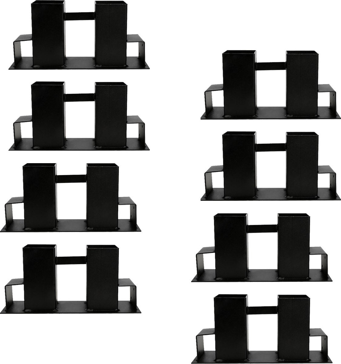 8x Houtstapelhulp Houtrek Brandhoutrek Brandhoutstapelhulp Zwart Houtstapelhulp