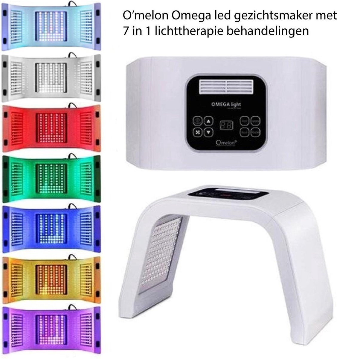 Led masker – lichttherapie – gezichtsmasker led – acneverzorging – anti-aging apparaat – huidverzorging - 7 in 1 Huidverzorging – FDA - CE – 2021