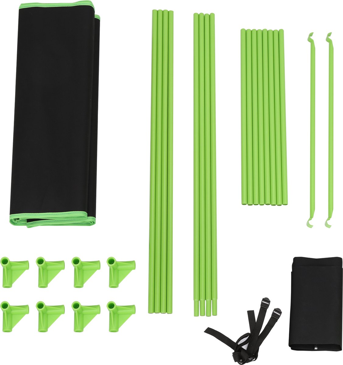 Indoor kweekkast - 60 x 60 x 180 cm - Indoor Growtent - Kweekbox voor planten - planten kweken - Zwart&Groen - 2-in-1 kweekkast - Planten Dark Room - Kas - Waterdicht