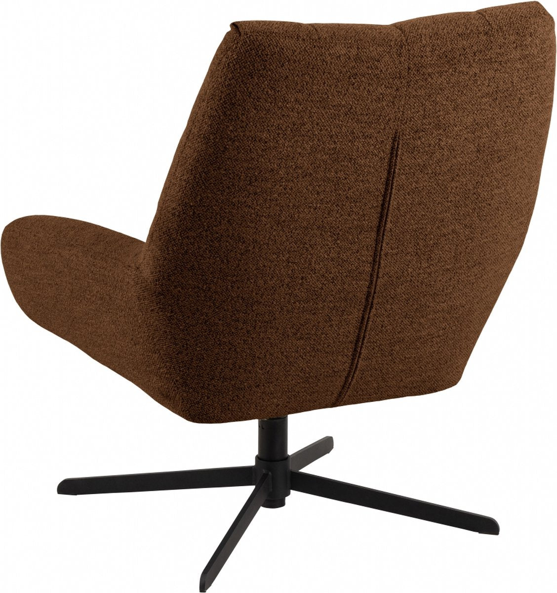 Swivel Armchair Vrijhoeve - Fabric - Brown - 73x88x82 cm (WxHxD) - With Armrest