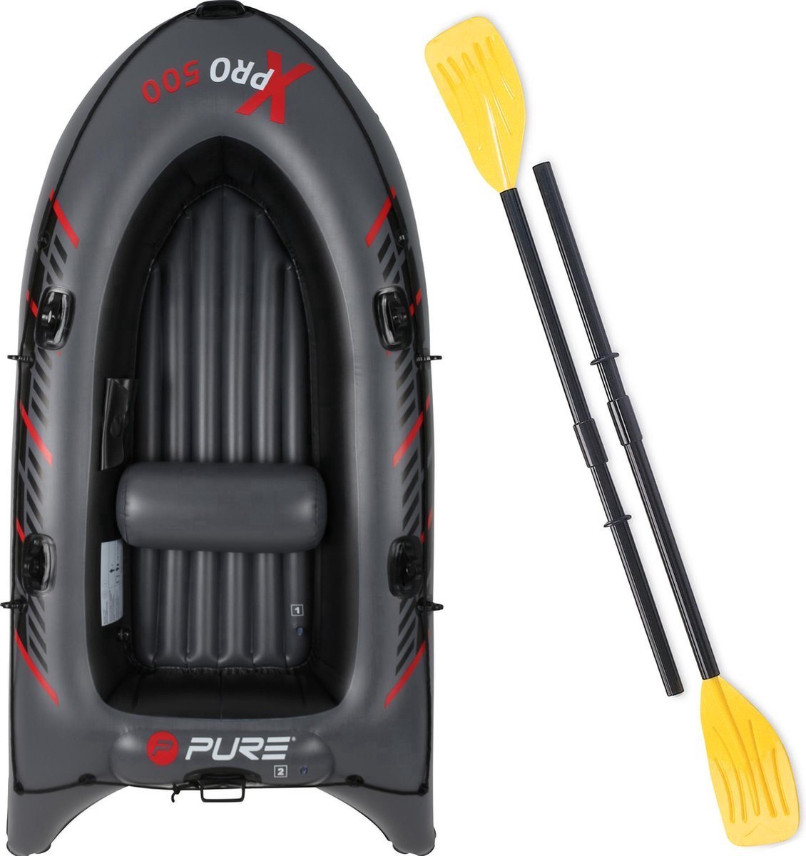 XPRO 500 – inflatable boat – 2-4 persons – including – oars – rubber boat – inflatable boat