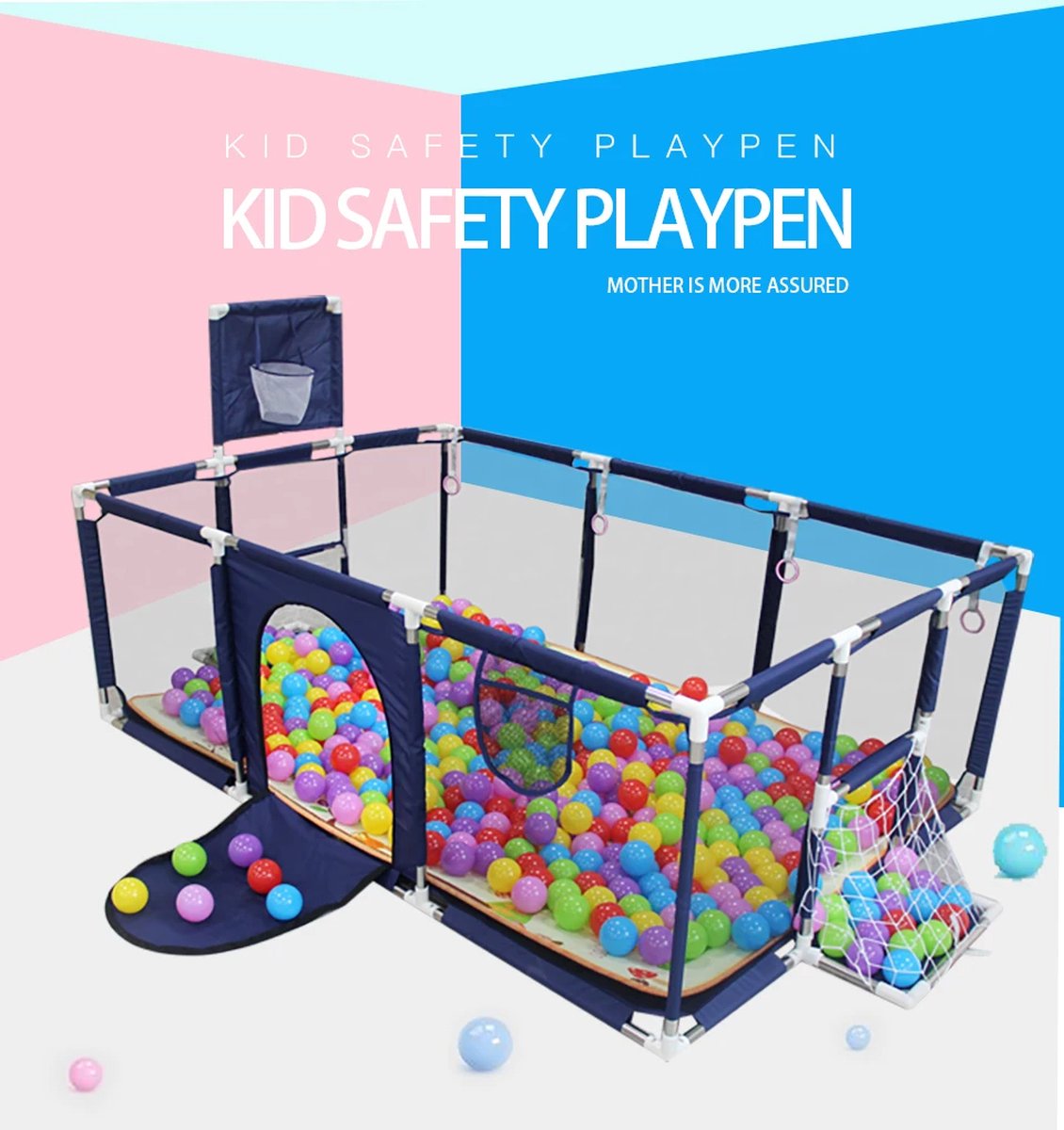 Babybox - Baby Speelbox - Babypark - Babybox - Grondbox - Kruipbox - voor peuter en baby - Baby boxcombinatie - Baby-peuter - Veiligheidshek