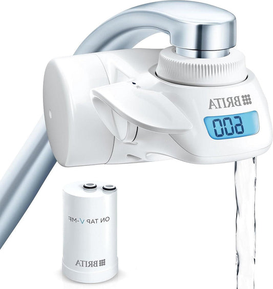 BRITA ON TAP Pro V-MF Waterfiltersysteem incl. 1 filterpatroon - 99,99% - Bacterievrij waterfilters & drinkflessen - Duurzaam Water met Filtertechnologie - Uitstekende Smaak waterfilter kraan