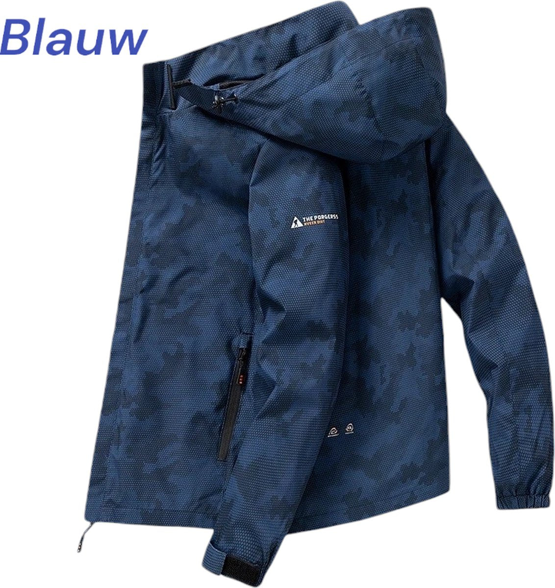 Aventury® Windjack - Windjack Heren - Regenjack - Regenjas Heren - Regenjas - Outdoorjassen - Maat XL - Blauw